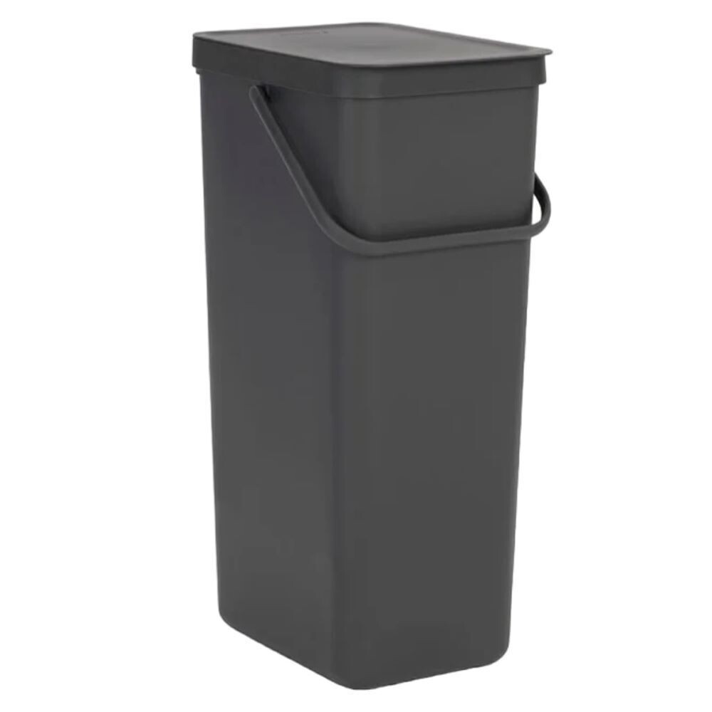 Изображение товара Ведро для мусора Brabantia Sort & Go 40 л с крышкой серое