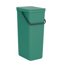 Ведро для мусора Brabantia Sort & Go с крышкой 40 л пластик темно-зеленое