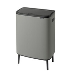 Ведро для мусора Brabantia Bo Hi Touch Bin с крышкой двухсекционное 30/30 л металл минерально-серое