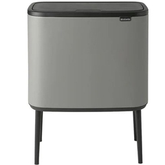 Изображение товара Ведро для мусора Brabantia Bo Touch Bin с крышкой двухсекционное 23/11 л металл серое
