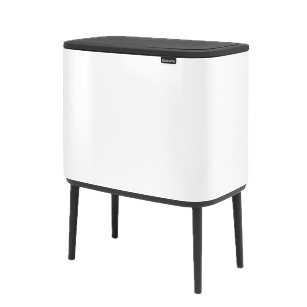 

Ведро для мусора Brabantia Bo Touch Bin с крышкой двухсекционное 23/11 л металл, Белый