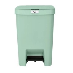 Изображение товара Ведро для мусора Brabantia StepUp с крышкой 25 л пластик мятно-голубое с педалью