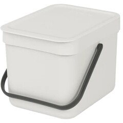 Изображение товара Ведро для мусора Brabantia Sort & Go с крышкой 6 л пластик светло-серое