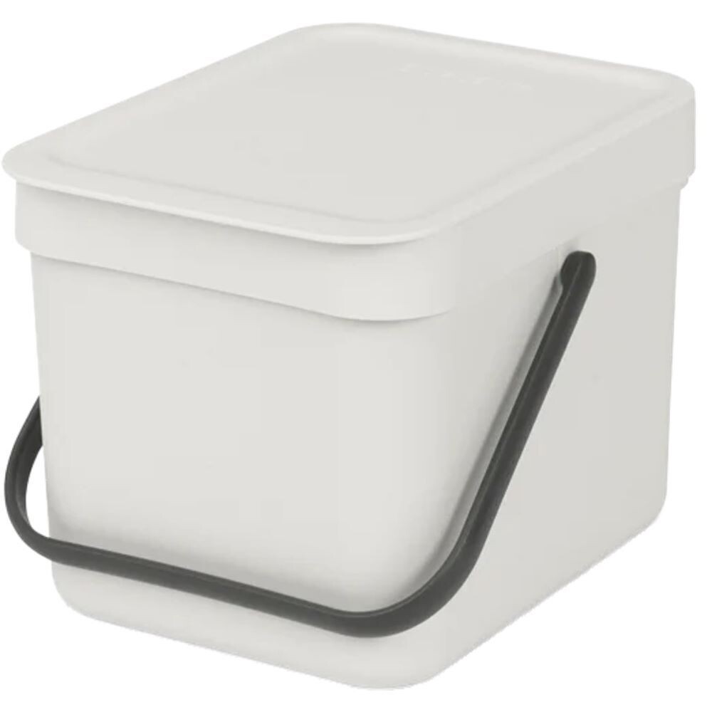 Изображение товара Ведро для мусора Brabantia Sort & Go 6 л с крышкой светло-серое