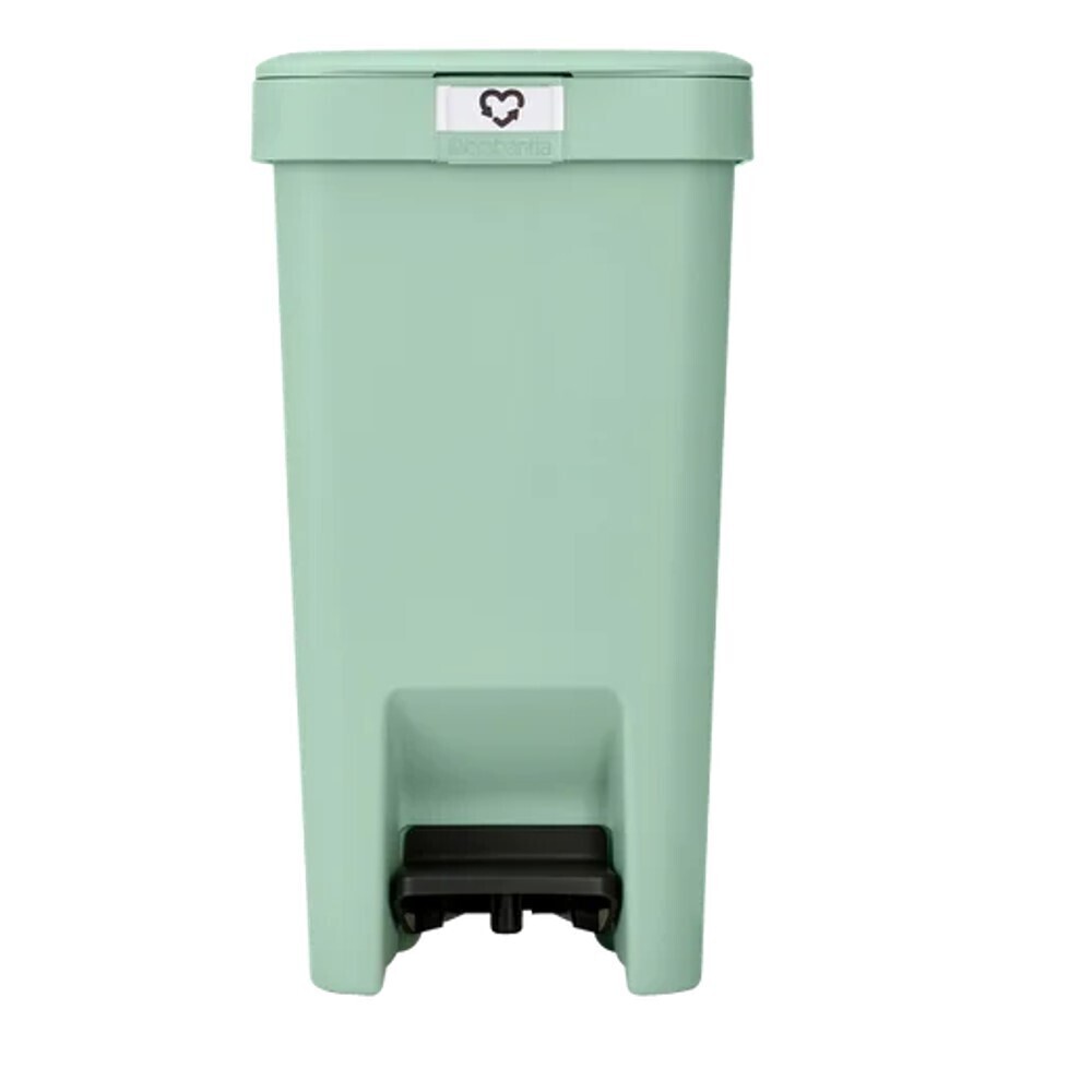 

Ведро для мусора Brabantia StepUp с крышкой 10 л пластик мятно-голубое с педалью, Зеленый