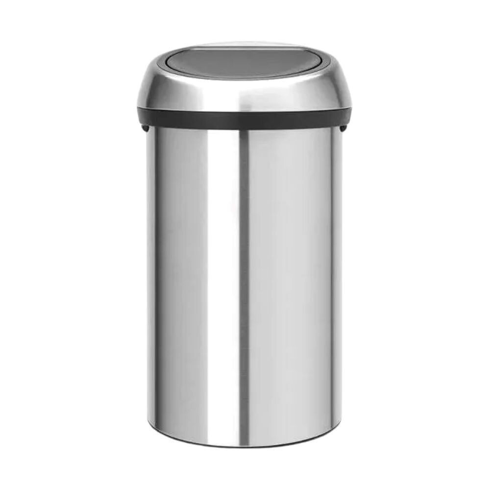 

Ведро для мусора Brabantia Touch Bin с крышкой 60 л металл стальное матовое, Серый