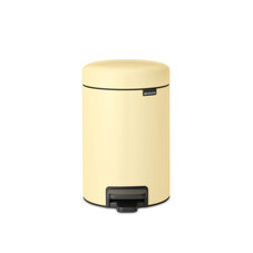 Ведро для мусора Brabantia NewIcon с крышкой 3 л металл ванильно-желтое с педалью