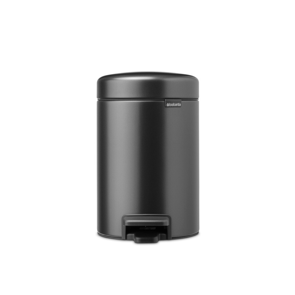 Изображение товара Ведро для мусора Brabantia NewIcon 3 л металл серое с педалью и крышкой