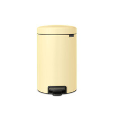 Ведро для мусора Brabantia NewIcon с крышкой 12 л металл ванильно-желтое с педалью