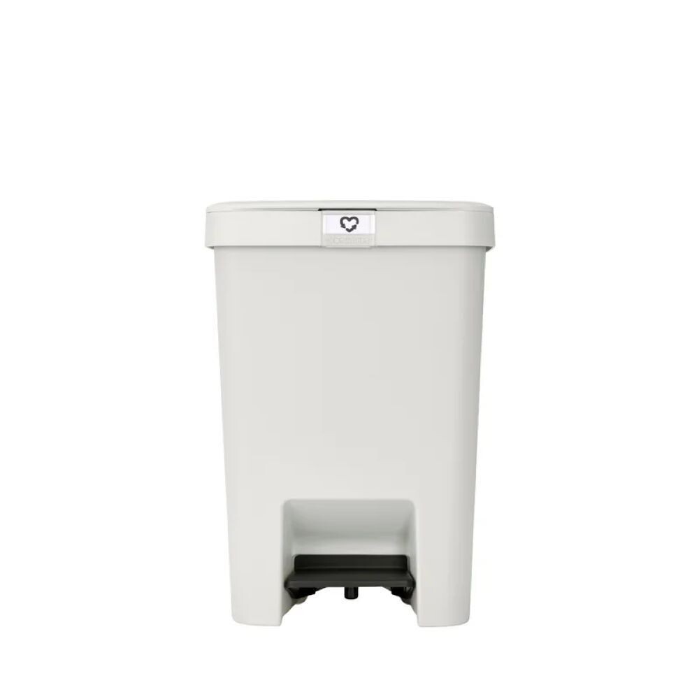 Изображение товара Ведро для мусора Brabantia StepUp с крышкой 25 л пластик светло-серое с педалью