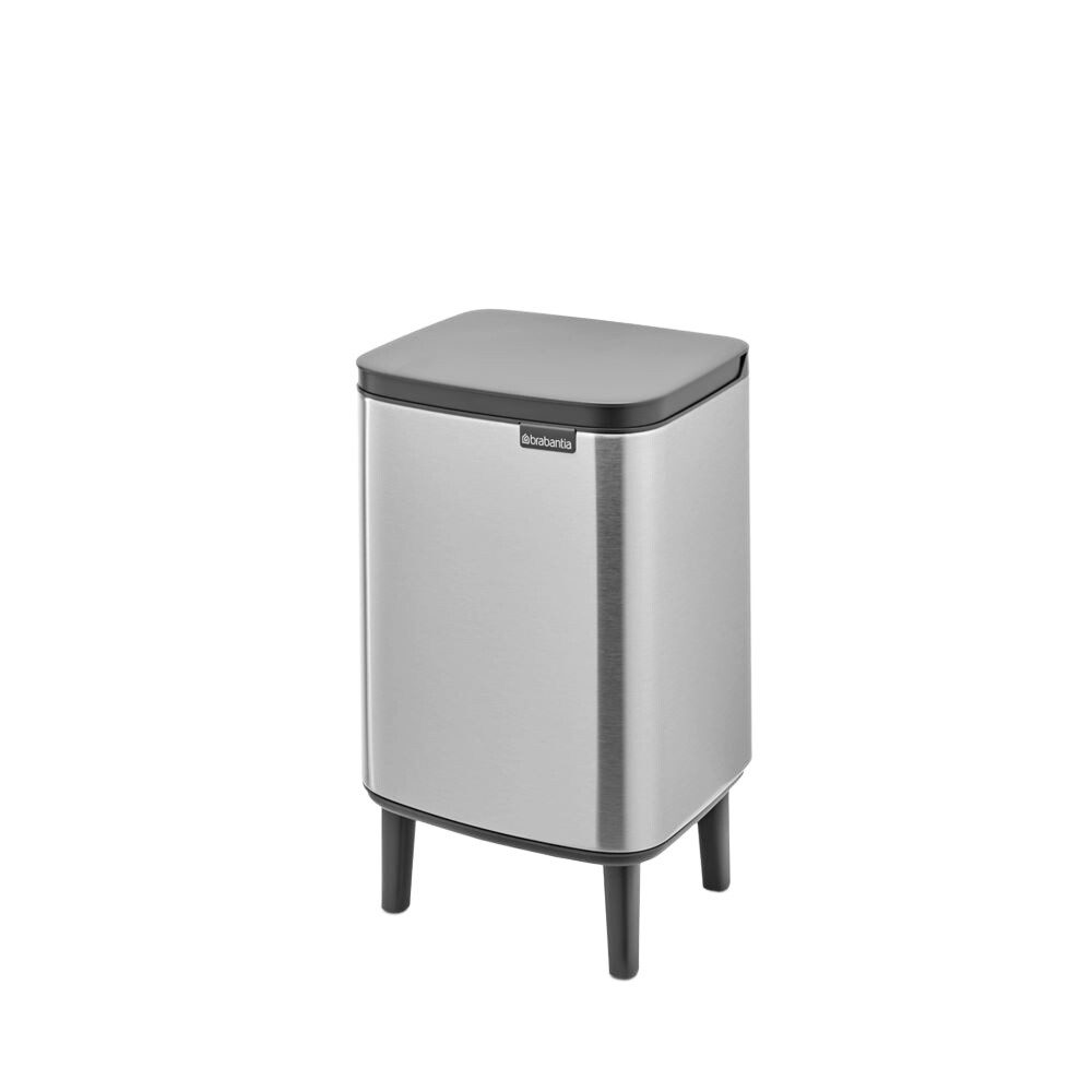 Изображение товара Ведро для мусора Brabantia Bo Hi 7 л с крышкой металлическое серое