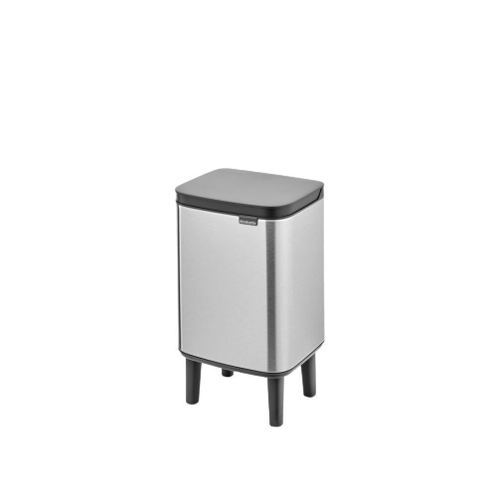 Изображение товара Ведро для мусора Brabantia Bo Hi с крышкой 4 л металл стальной матовый