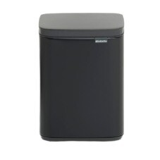 Ведро для мусора Brabantia Bo с крышкой 4 л металл черное матовое