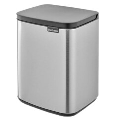 Изображение товара Ведро для мусора Brabantia Bo с крышкой 7 л металл стальное матовое