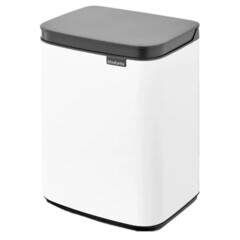 Изображение товара Ведро для мусора Brabantia Bo с крышкой 4 л металл белое