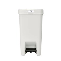 Ведро для мусора Brabantia StepUp с крышкой 16 л пластик светло-серое с педалью