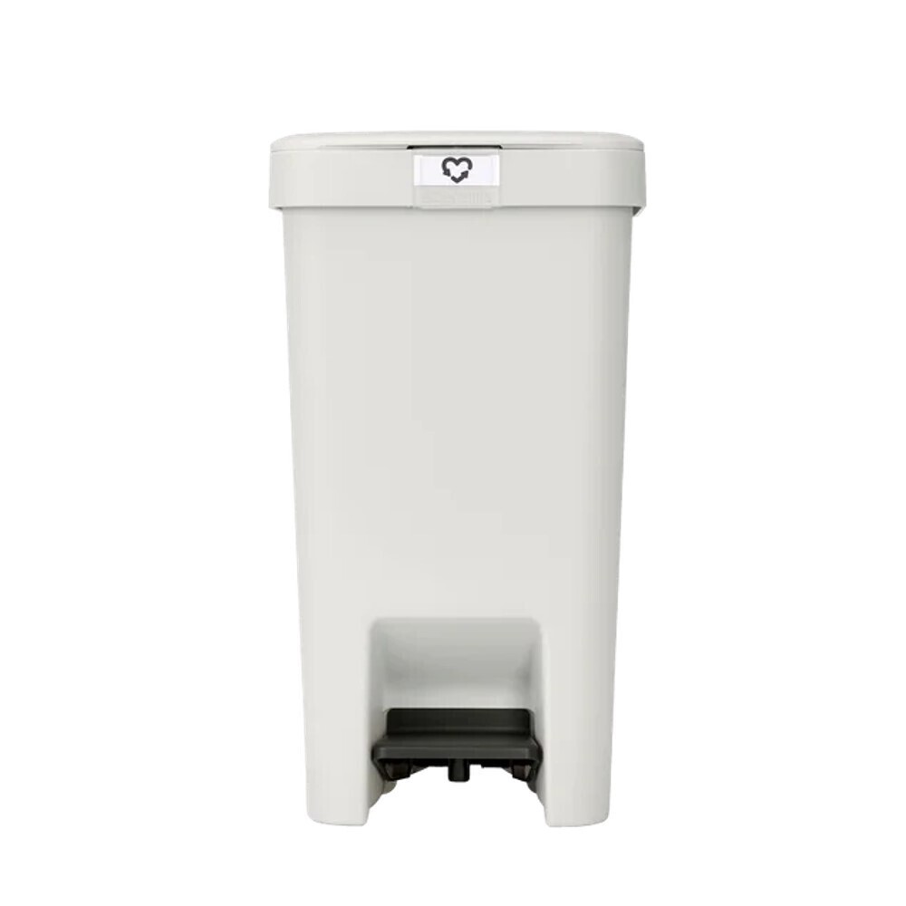 Изображение товара Ведро для мусора Brabantia StepUp с крышкой 16 л пластик светло-серое с педалью