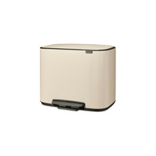 Ведро для мусора Brabantia Bo Pedal Bin с крышкой двухсекционное 23/11 л металл бежевое с педалью
