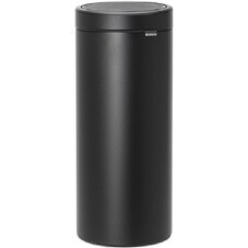 Ведро для мусора Brabantia Touch Bin New с крышкой 30 л металл черное с эффектом минерального напыления
