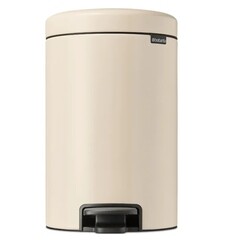 Ведро для мусора Brabantia NewIcon с крышкой 12 л металл бежевое с педалью