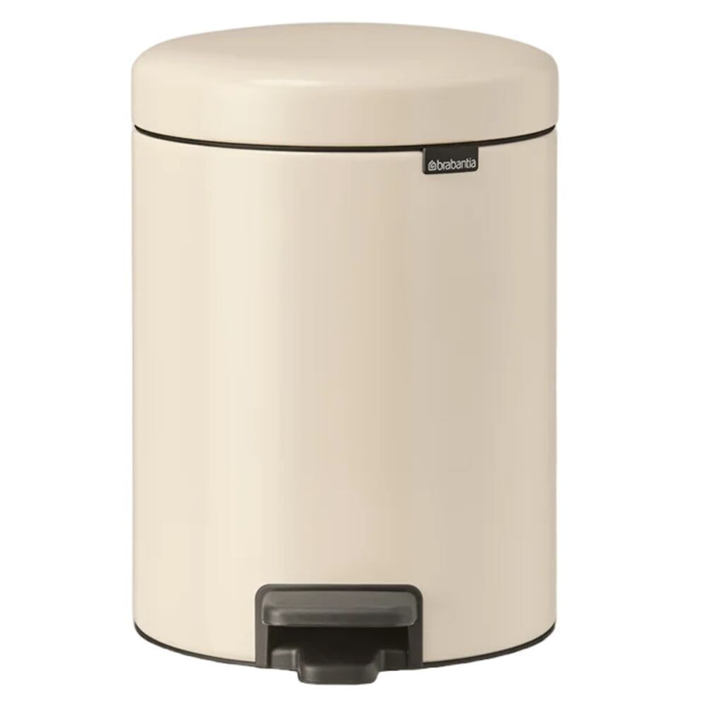Изображение товара Ведро для мусора Brabantia NewIcon 5 л с крышкой педаль бежевое металл