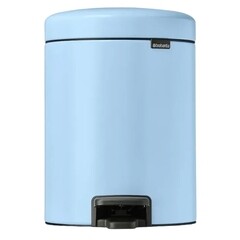 Ведро для мусора Brabantia NewIcon с крышкой 3 л металл нежно-голубое с педалью