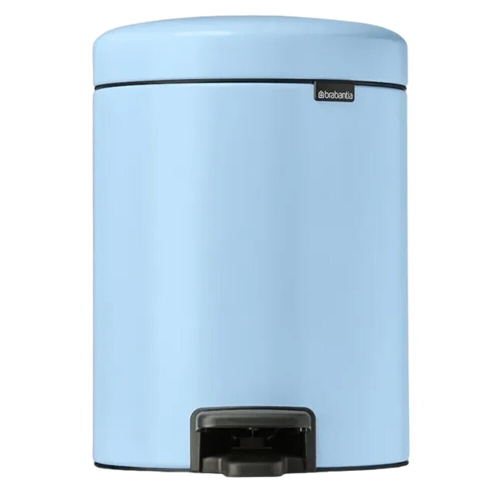 

Ведро для мусора Brabantia NewIcon с крышкой 3 л металл нежно-голубое с педалью, Голубой