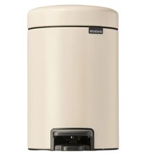 Ведро для мусора Brabantia NewIcon с крышкой 3 л металл бежевое с педалью
