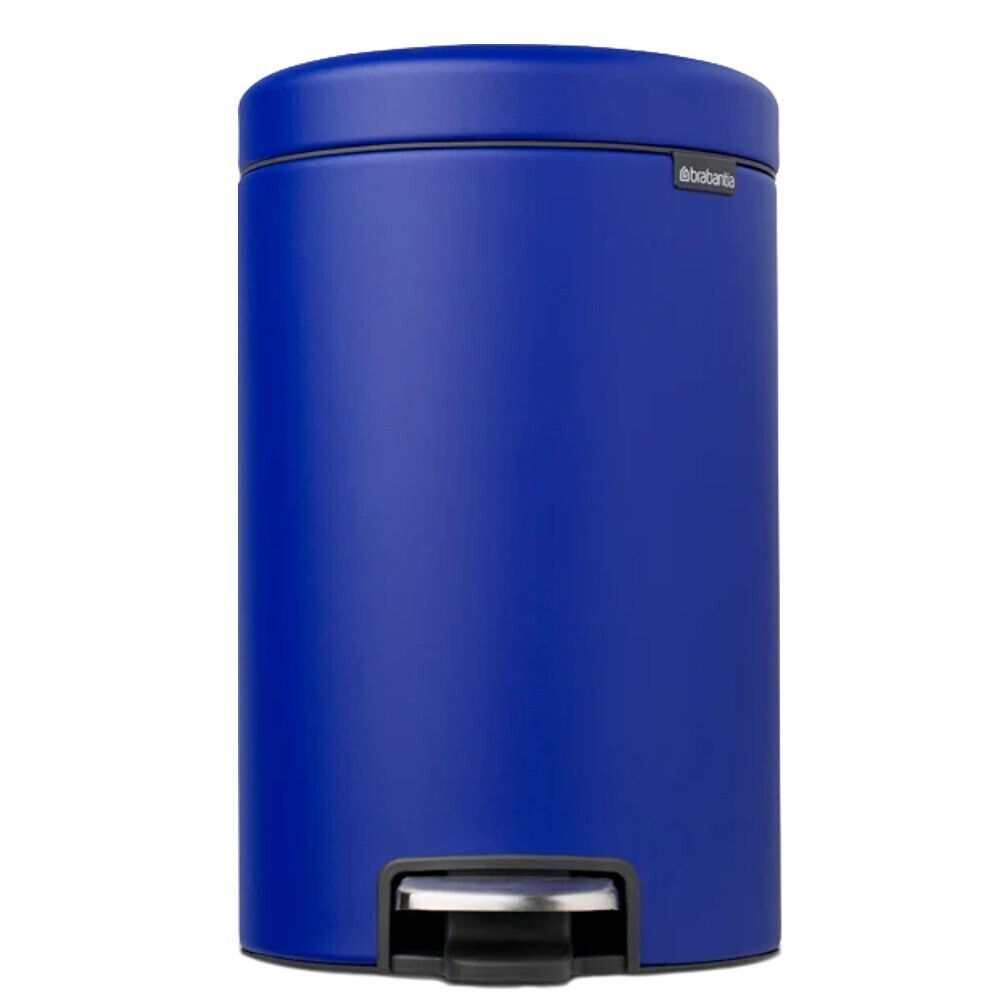 

Ведро для мусора Brabantia NewIcon с крышкой 12 л металл с педалью, Синий