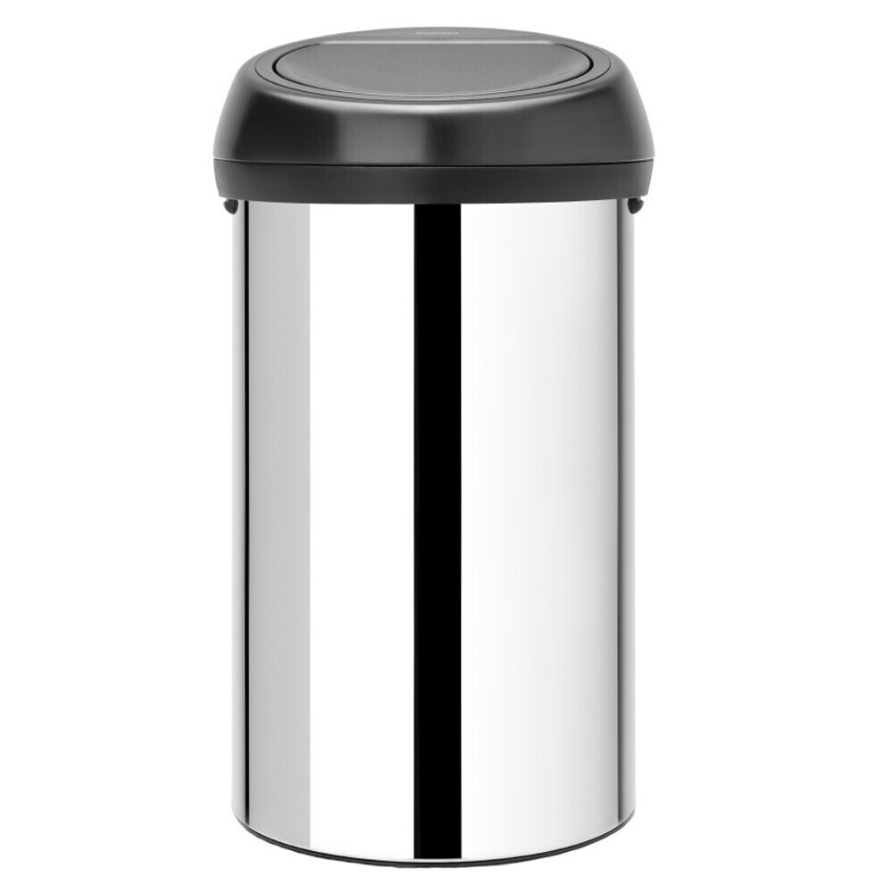 

Ведро для мусора Brabantia Touch Bin с крышкой 60 л металл стальное полированное, Хром