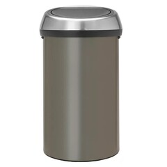 Изображение товара Ведро для мусора Brabantia Touch Bin с крышкой 60 л металл платиновое
