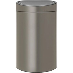 Изображение товара Ведро для мусора Brabantia Touch Bin New с крышкой 40 л металл платиновое