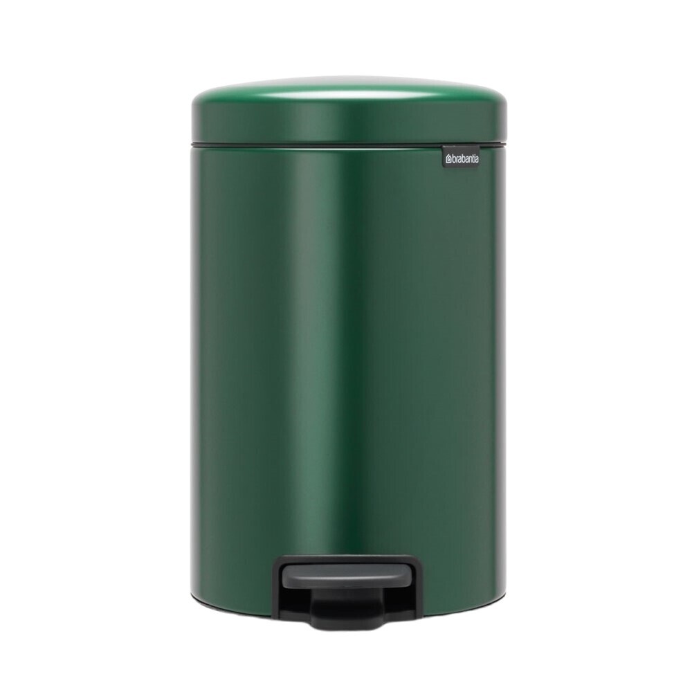 Изображение товара Ведро для мусора Brabantia NewIcon с крышкой 12 л металл зеленая сосна с педалью