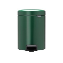 Изображение товара Ведро для мусора Brabantia NewIcon с крышкой 5 л металл зеленая сосна с педалью
