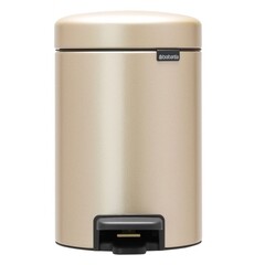 Изображение товара Ведро для мусора Brabantia NewIcon с крышкой 3 л металл шампань с педалью