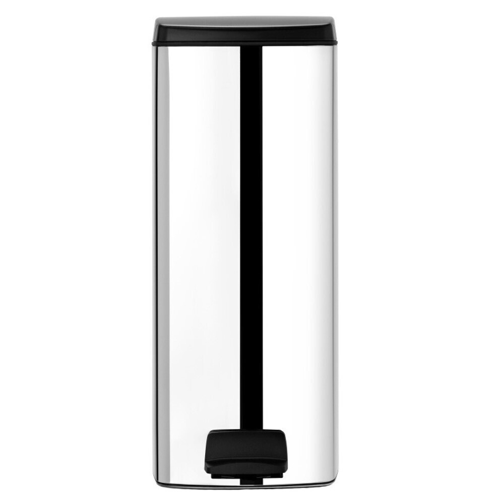 

Ведро для мусора Brabantia с крышкой 25 л металл стальное полированное с педалью, Серебро