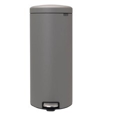 Ведро для мусора Brabantia NewIcon с крышкой 30 л металл серое с напылением с педалью