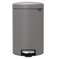 Ведро для мусора Brabantia NewIcon с крышкой 20 л металл серое с напылением с педалью