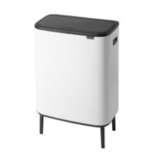 Ведро для мусора Brabantia Bo Hi Touch Bin с крышкой двухсекционное 30/30 л металл белое