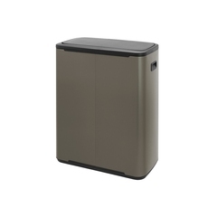 Изображение товара Ведро для мусора Brabantia Bo Touch Bin с крышкой двухсекционное 30/30 л металл платиновое