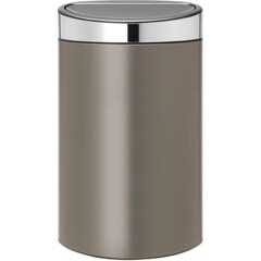 Изображение товара Ведро для мусора Brabantia Touch Bin New с крышкой 40 л металл платиновое/хром