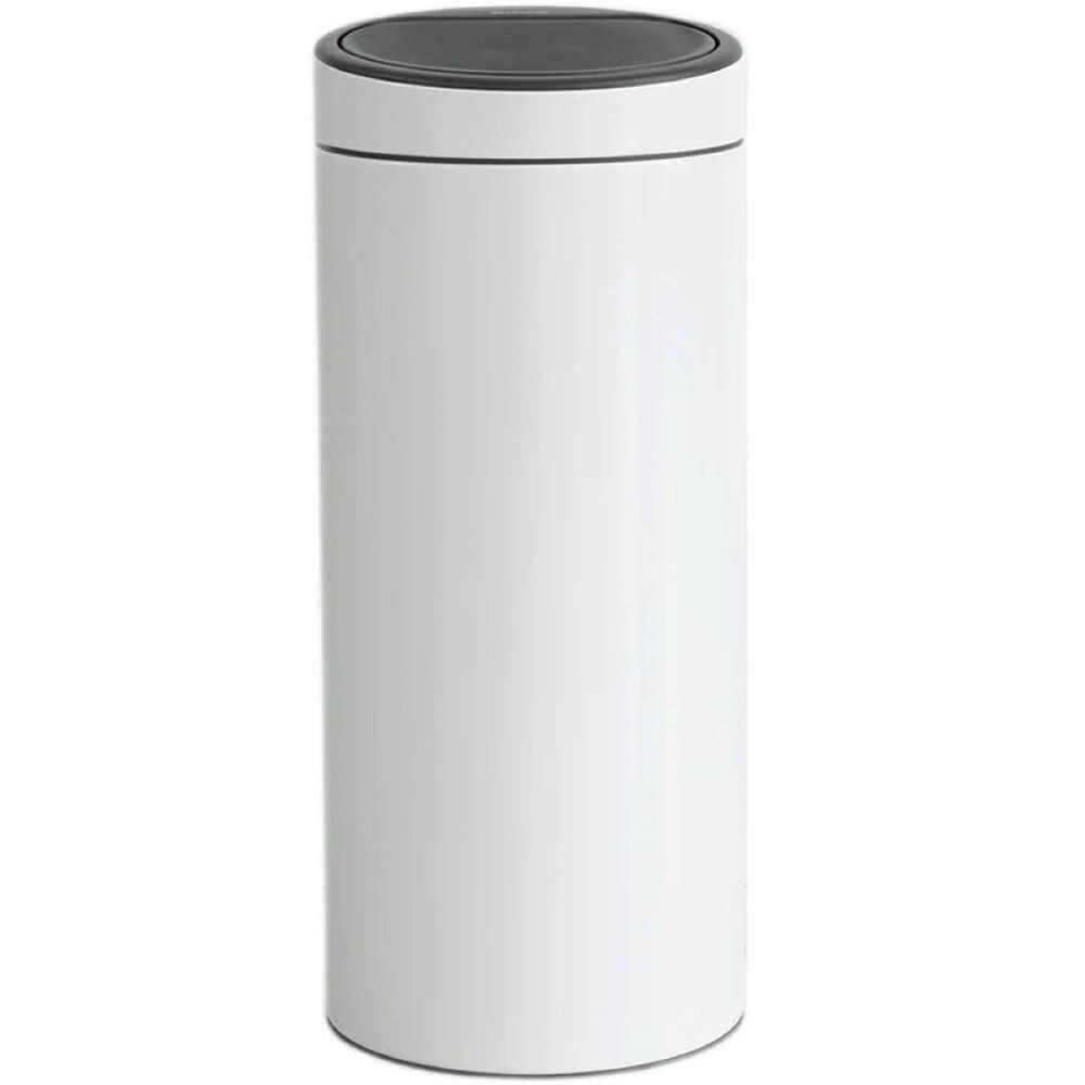 

Ведро для мусора Brabantia Touch Bin New с крышкой 30 л металл белое, Белый