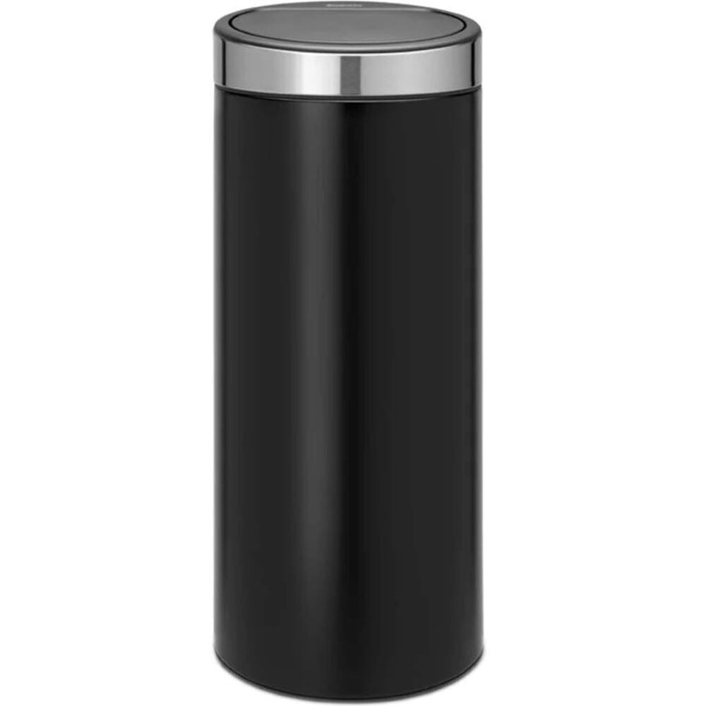 

Ведро для мусора Brabantia Touch Bin New с крышкой 30 л металл черное матовое, Черный