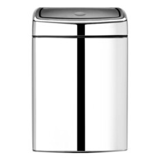 Изображение товара Ведро для мусора Brabantia Touch Bin с крышкой 10 л металл стальное полированное
