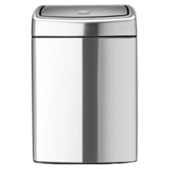 Изображение товара Ведро для мусора Brabantia Touch Bin с крышкой 10 л металл стальное матовое