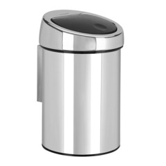 Изображение товара Ведро для мусора Brabantia Touch Bin с крышкой 3 л металл стальное полированное