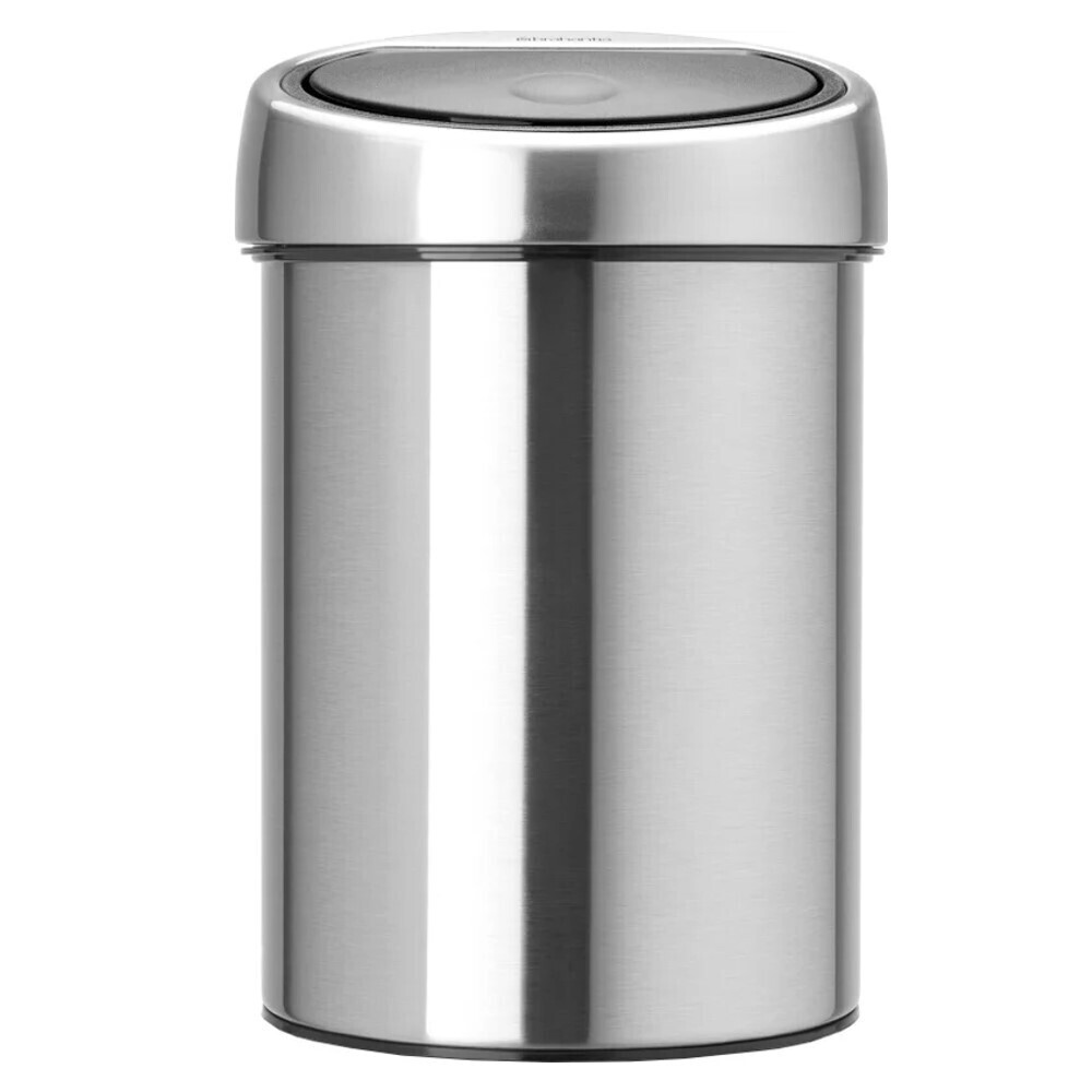 

Ведро для мусора Brabantia Touch Bin с крышкой 3 л металл стальное матовое, Серый
