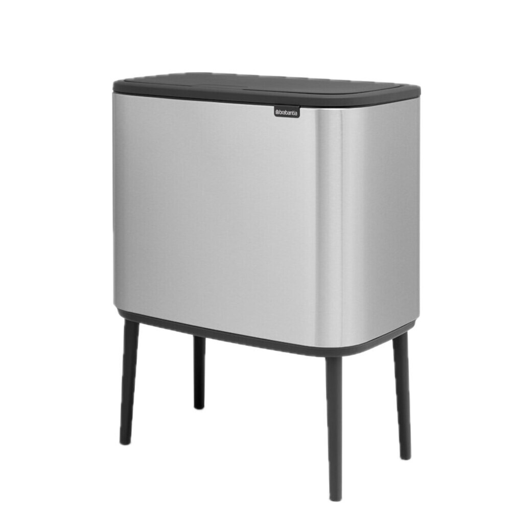 

Ведро для мусора Brabantia Bo Touch Bin с крышкой двухсекционное 23/11 л металл, Серебро