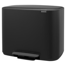Ведро для мусора Brabantia Bo Pedal Bin с крышкой 36 л металл черное с педалью