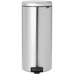 Ведро для мусора Brabantia NewIcon с крышкой 30 л металл стальное матовое с педалью